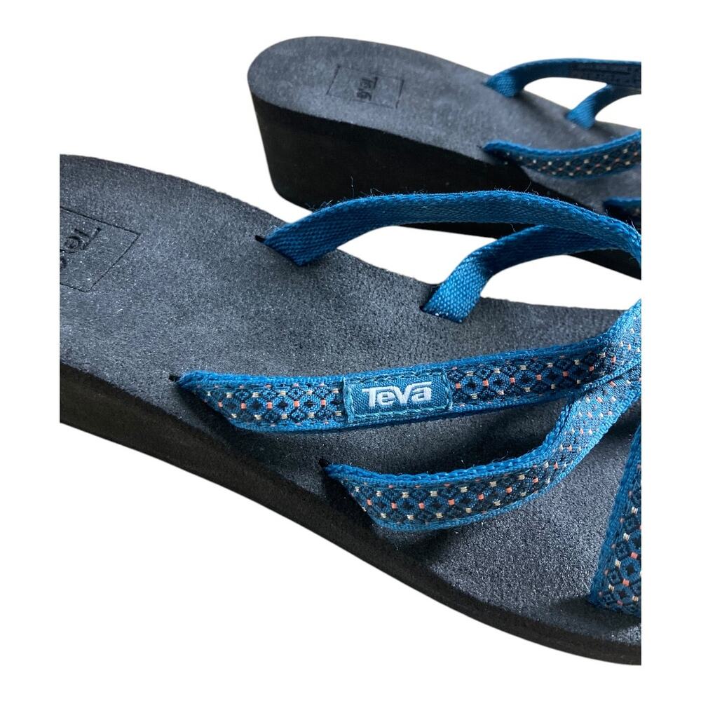 Teva Blue Mandalyn Wedge Sandals - Picture 3 of 5